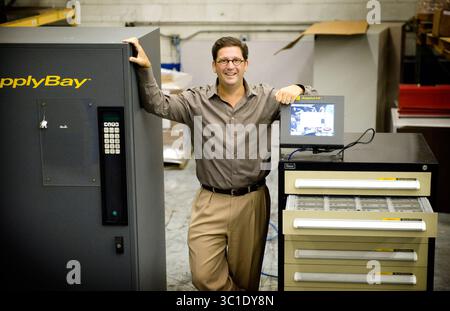 17 août 2010 - Eden Prairie, Minnesota, USA - États-Unis - -- Paul, Minn. -- 17 août 2010 -- Matt Cohen, président de Replenex, une société de gestion de la chaîne d'approvisionnement. (Crédit image : Glen Stubbe/Minneapolis Star Tribune/TNS via ZUMA Wire) Banque D'Images