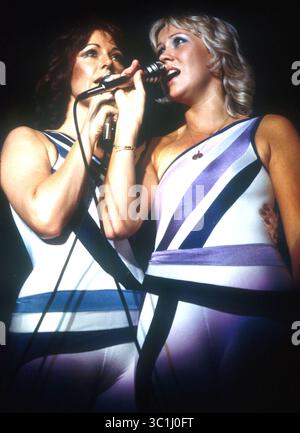 01 septembre 1979 ; Amsterdam, PAYS-BAS ; le groupe ABBA se produit au Jaap Eden Hall d'Amsterdam. (Crédit image : © Barry Schultz/ZUMA Wire) Banque D'Images