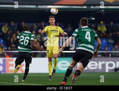 21 février 2019 - Villarreal, Castellon, Espagne - Daniel Raba de Villarreal CF lors du match de deuxième manche 32 de l'UEFA Europa League entre Villarreal et Sporting Lisboa à l'Estadio de la Ceramica le 21 février 2019 à Vila-Real, Espagne. (Crédit image : © AFP7 via ZUMA Wire) Banque D'Images