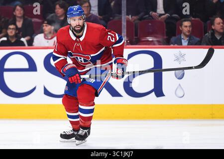 21 février 2019 : le centre des Canadiens de Montréal Nate Thompson (21 ans) patine en regardant vers sa gauche lors des Flyers de Philadelphie au match des Canadiens de Montréal au Centre Bell à Montréal, Québec. David Kirouac/CSM(image de crédit : &copy ; David Kirouac/CSM via ZUMA Wire) Banque D'Images
