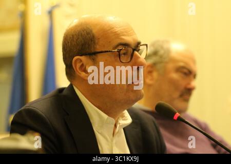 Nicola Zingaretti, homme politique italien, gouverneur de la région du Latium, à Naples lors d'une réunion politiqueItalie, 25 février 2019 (crédit image : © Esposito Salvatore/Soevermedia via ZUMA Press) Banque D'Images