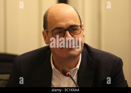 Nicola Zingaretti, homme politique italien, gouverneur de la région du Latium, à Naples lors d'une réunion politiqueItalie, 25 février 2019 (crédit image : © Esposito Salvatore/Soevermedia via ZUMA Press) Banque D'Images