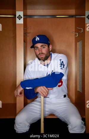 20 février 2019 - Tempe, ARIZONA, États-Unis - Chris Taylor, infielder des Los Angeles Dodgers, le 19 février 2019. (Crédit image : © K.C. Alfred/San Diego Union-Tribune via ZUMA Wire) Banque D'Images