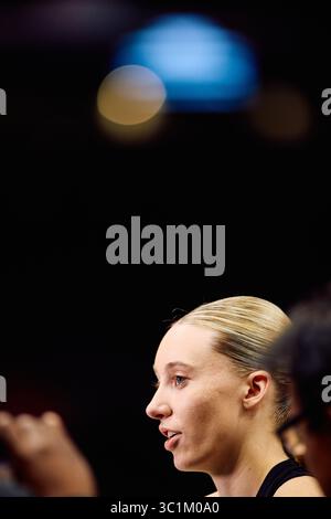 Seattle, Washington, États-Unis. 22 juillet 2025. PAIGE BUECKERS (5) des Dallas Wings se réchauffe avant le match WNBA entre le Storm de Seattle et les Dallas Wings le 22 juillet 2025 au Climate Pledge Arena de Seattle, Washington. (Crédit image : © Richard Dizon/ZUMA Press Wire) USAGE ÉDITORIAL SEULEMENT ! Non destiné à UN USAGE commercial ! Banque D'Images
