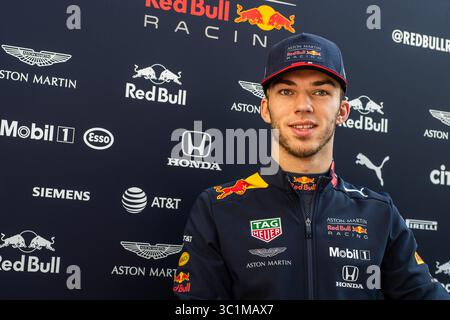 28 février 2019 - Montmelo, BARCELONE, Espagne - CATALOGNE, BARCELONE, ESPAGNE, 28 février. #10 Pierre GASLY pilote de l'Aston Martin Red Bull Racing lors des essais hivernaux sur le circuit de Barcelona Catalunya. (Crédit image : © AFP7 via ZUMA Wire) Banque D'Images