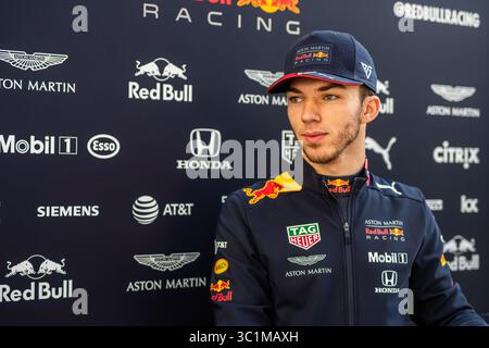 28 février 2019 - Montmelo, BARCELONE, Espagne - CATALOGNE, BARCELONE, ESPAGNE, 28 février. #10 Pierre GASLY pilote de l'Aston Martin Red Bull Racing lors des essais hivernaux sur le circuit de Barcelona Catalunya. (Crédit image : © AFP7 via ZUMA Wire) Banque D'Images