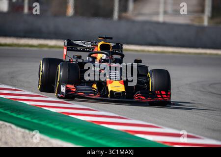 28 février 2019 - Montmelo, BARCELONE, Espagne - CATALOGNE, BARCELONE, ESPAGNE, 28 février. #10 Pierre GASLY pilote de l'Aston Martin Red Bull Racing lors des essais hivernaux sur le circuit de Barcelona Catalunya. (Crédit image : © AFP7 via ZUMA Wire) Banque D'Images