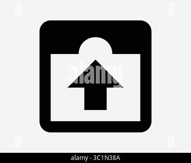 Livraison colis postal Envoyer courrier envoyé flèche de téléchargement vers le haut point vers le haut expédition postal Noir Blanc vecteur icône symbole graphique illustration graphique Illustration de Vecteur