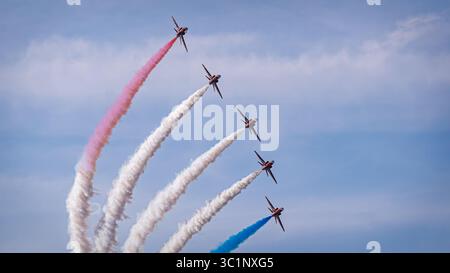 Les flèches rouges - Battle of Britain Airshow 2025 - aérodrome Headcorn Banque D'Images