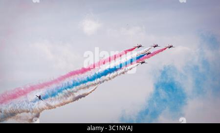 Les flèches rouges - Battle of Britain Airshow 2025 - aérodrome Headcorn Banque D'Images