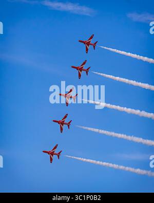 Les flèches rouges - Battle of Britain Airshow 2025 - aérodrome Headcorn Banque D'Images