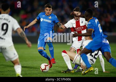 9 mars 2019 - Getafe, MADRID, ESPAGNE - Arambarri de Getafe pendant la ligue espagnole, la Liga, match de football joué entre Getafe CF et SD Huesca au stade Butarque à Getafe, Madrid, Espagne, le 9 mars 2019. (Crédit image : © AFP7 via ZUMA Wire) Banque D'Images