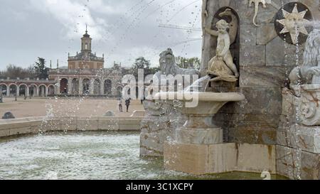 Détail de fontaine à Aranjuez, Espagne Banque D'Images