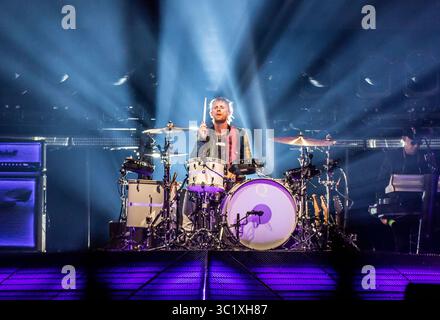26 mars 2019 - Atlanta, GA, États-Unis - ATLANTA, GÉORGIE - MARS 26 : Dominic Howard de Muse se produit en concert au State Farm Arena le 23 mars 2019 à Atlanta, Géorgie. Photo : Ryan Fleisher/imageSPACE (crédit image : © Imagespace via ZUMA Wire) Banque D'Images