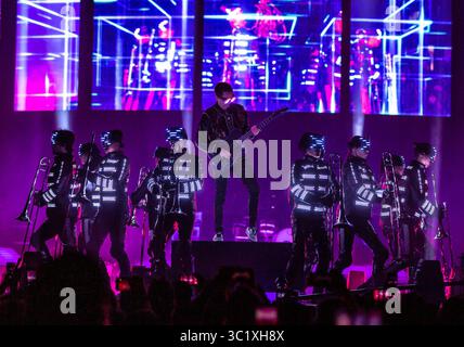 26 mars 2019 - Atlanta, GA, États-Unis - ATLANTA, GÉORGIE - MARS 26 : Matt Bellamy de Muse se produit en concert au State Farm Arena le 23 mars 2019 à Atlanta, Géorgie. Photo : Ryan Fleisher/imageSPACE (crédit image : © Imagespace via ZUMA Wire) Banque D'Images