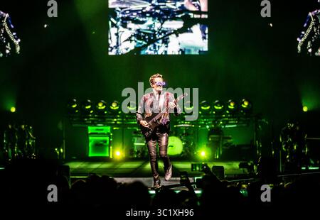 26 mars 2019 - Atlanta, GA, États-Unis - ATLANTA, GÉORGIE - MARS 26 : Matt Bellamy de Muse se produit en concert au State Farm Arena le 23 mars 2019 à Atlanta, Géorgie. Photo : Ryan Fleisher/imageSPACE (crédit image : © Imagespace via ZUMA Wire) Banque D'Images