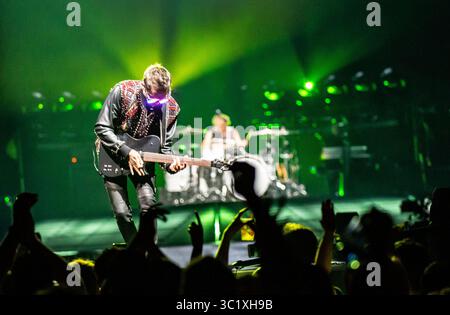 26 mars 2019 - Atlanta, GA, États-Unis - ATLANTA, GÉORGIE - MARS 26 : Matt Bellamy de Muse se produit en concert au State Farm Arena le 23 mars 2019 à Atlanta, Géorgie. Photo : Ryan Fleisher/imageSPACE (crédit image : © Imagespace via ZUMA Wire) Banque D'Images