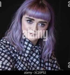4 avril 2019 - New York, New York, États-Unis - MAISIE WILLIAMS fait la promotion de la série télévisée Game of Thrones à New York. (Crédit image : © Armando Gallo/ZUMA Studio) Banque D'Images