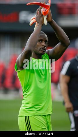 21 avril 2019 : le gardien de but de D.C. United (24 ans) Bill Hamid salue les fans après un match de football de la MLS entre le D.C. United et le New York City Football Club à Audi Field à Washington DC Justin Cooper/CSM(Credit image : &copy ; Justin Cooper/CSM via ZUMA Wire) Banque D'Images