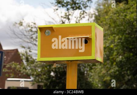 Micheldever Station Hampshire Angleterre UK.23.07.2025. Une fausse caméra de vitesse est apparue sur le bord de la route dans ce village du Hampshire, Banque D'Images