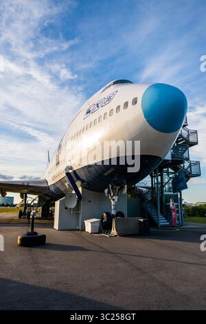 28 juin 2016 - Stockholm, Suède - Stockholm, Arlanda, Suède - The Jumbo Stay (Jumbohostel), une auberge de jeunesse qui est un avion de ligne Boeing 747 converti. Il est situé à l'entrée de l'aéroport de Stockholm Arlanda. (Crédit image : © Edwin Remsberg / Vwpics/VW pics via ZUMA Wire) Banque D'Images