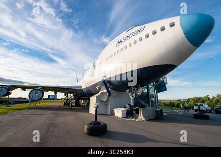 28 juin 2016 - Stockholm, Suède - Stockholm, Arlanda, Suède - The Jumbo Stay (Jumbohostel), une auberge de jeunesse qui est un avion de ligne Boeing 747 converti. Il est situé à l'entrée de l'aéroport de Stockholm Arlanda. (Crédit image : © Edwin Remsberg / Vwpics/VW pics via ZUMA Wire) Banque D'Images