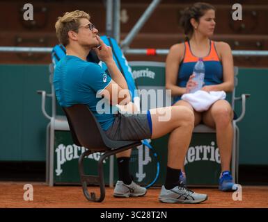 22 mai 2019 - Paris, FRANCE - Flo Zitzelsberger lors de l'entraînement au tournoi de tennis Roland Garros Grand Chelem 2019 (crédit image : © AFP7 via ZUMA Wire) Banque D'Images