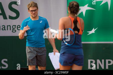 22 mai 2019 - Paris, FRANCE - Flo Zitzelsberger lors de l'entraînement au tournoi de tennis Roland Garros Grand Chelem 2019 (crédit image : © AFP7 via ZUMA Wire) Banque D'Images