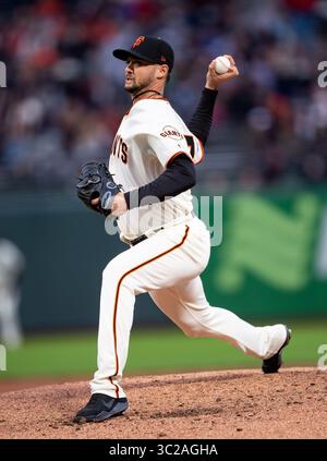 14 mai 2019 : le lanceur Tyler Beede (38) des Giants de San Francisco arrive en deuxième manche, lors d'un match MLB entre les Blue Jays de Toronto et les Giants de San Francisco à Oracle Park à San Francisco, en Californie. Valerie Shoaps/CSM(image de crédit : &copy ; Valerie Shoaps/CSM via ZUMA Wire) Banque D'Images