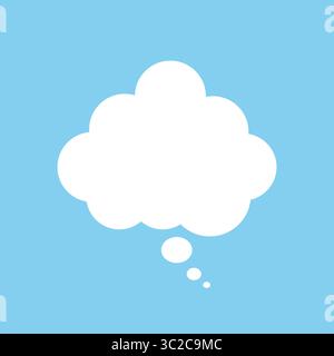 Une fenêtre de discussion pour les commentaires sur les messages sur fond bleu. Illustration de Vecteur