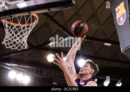 31 mai 2019 - Barcelone, Barcelone, Espagne - Artem Pustovyi, #14 du FC Barcelona Lassa lors du match éliminatoire 1 de Liga Endesa entre le FC Barcelona Lassa et Divina Seguros Joventut au Palau Blaugrana le 31 mai 2019 à Barcelone, Espagne. (Crédit image : © AFP7 via ZUMA Wire) Banque D'Images