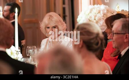 4 juin 2019 - Londres, Angleterre, Royaume-Uni - la duchesse de Cornouailles avec la première dame américaine Melania Trump lors d'un dîner de gala à Winfield House organisé par les Trumps le 4 juin 2019 à Londres, Angleterre. (Crédit image : © Andrea Hanks via ZUMA Wire) Banque D'Images