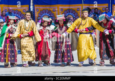 19 septembre 2017 - Leh, Inde - le peuple Ladakhi avec des costumes traditionnels participe au Festival Ladakh à Leh India (crédit image : © Kobby Dagan / Vwpics/VW pics via ZUMA Wire) Banque D'Images