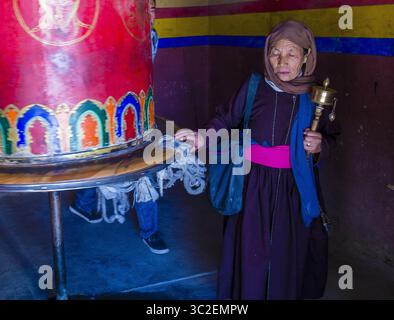 20 septembre 2017 - Leh, Inde - Portrait de femme Ladakhi lors du Festival Ladakh à Leh India (crédit image : © Kobby Dagan / Vwpics/VW pics via ZUMA Wire) Banque D'Images