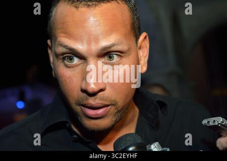 13 décembre 2013 - Punta Cana, République dominicaine - PUNTA CANA, RÉPUBLIQUE DOMINICAINE - 13 DÉCEMBRE : Alex Rodriguez des Yankees de New York et sa petite amie Torrie Wilson, à la 6e édition de la David Ortiz Celebrity Golf Classic propulsé par FUSEt le 13 décembre 2013 à Punta Cana, République dominicaine... personnes : Alex Rodriguez. (Crédit image : © SMG via ZUMA Wire) Banque D'Images