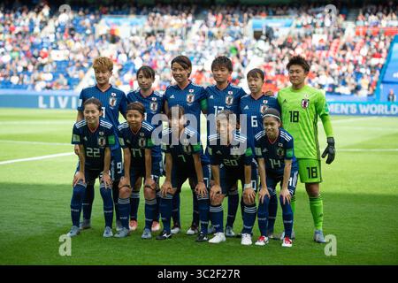 10 juin 2019 - Paris, France - les joueuses japonaises débutent onze ans avant leur premier match de la Coupe du monde féminine du groupe d au stade du Parc des Princes à Paris, France. Argentine vs Japon 0-0 (crédit image : © Mark Smith/ZUMA Wire) Banque D'Images
