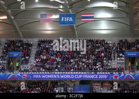 11 juin 2019 : Reims, France : Etats-Unis et Thaïlande match valable pour le groupe F de la première phase de la Coupe du monde de football féminin au stade Auguste-Delaune. (Crédit image : © Vanessa Carvalho/ZUMA Wire) Banque D'Images