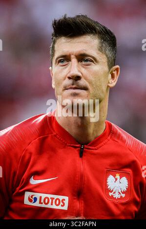 10 juin 2019 - Varsovie, Masovie, Pologne - Robert Lewandowski de Pologne vu lors du match des qualifications pour l'Euro 2020 (Groupe G) entre la Pologne et Israël. (Crédit image : © Mateusz Slodkowski/SOPA images via ZUMA Wire) Banque D'Images