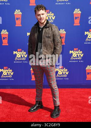15 juin 2019 - Santa Monica, Californie, États-Unis - 15 juin 2019 - Santa Monica, Californie - Bazzi. 2019 MTC Movie and TV Awards organisés au Barker Hangar. Crédit photo : Birdie Thompson/AdMedia Banque D'Images