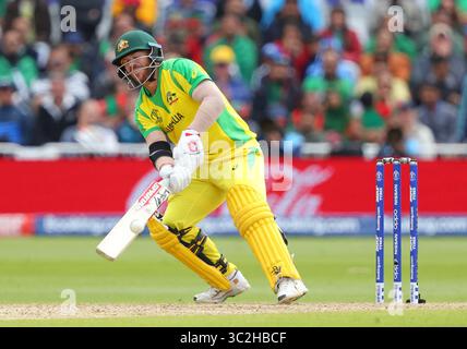 NOTTINGHAM, ANGLETERRE. 20 JUIN 2019 : David Warner de l'Australie battant lors du match de la Coupe du monde de cricket de l'ICC, Australie - Bangladesh, à Trent Bridge, Nottingham, Angleterre.(crédit image : &copy ; ESPA photo Agency/CSM via ZUMA Wire) Banque D'Images