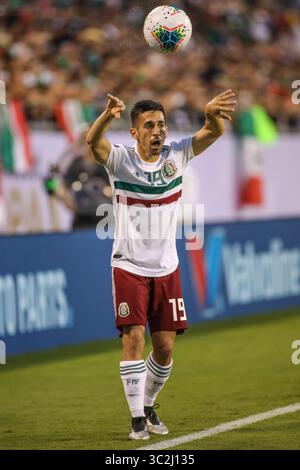 23 juin 2019 : le défenseur mexicain Fernando Navarro (19 ans) lance le ballon lors du match de football de la Coupe d'Or de la CONCACAF entre la Martinique et le Mexique qui se tient au Bank of America Stadium à Charlotte, Caroline du Nord. Jonathan Huff/CSM(image de crédit : &copy ; Jonathan Huff/CSM via ZUMA Wire) Banque D'Images