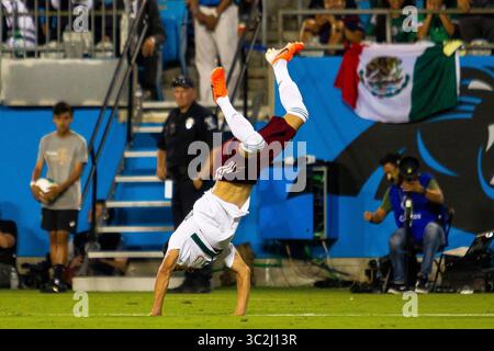 23 juin 2019 : le défenseur mexicain Jorge Sanchez (22 ans) célèbre après avoir marqué à la vingt-neuvième minute du match de la Gold Cup 2019 au Bank of America Stadium de Charlotte, Caroline du Nord. (Scott Kinser)(image de crédit : &copy ; Scott Kinser/CSM via ZUMA Wire) Banque D'Images