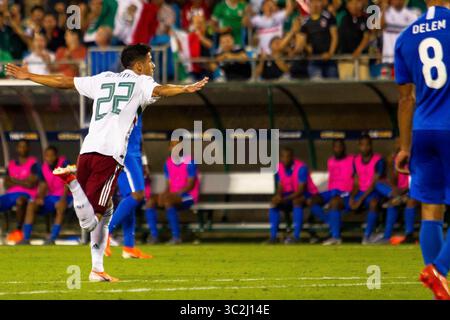 23 juin 2019 : le défenseur mexicain Jorge Sanchez (22 ans) célèbre après avoir marqué à la vingt-neuvième minute du match de la Gold Cup 2019 au Bank of America Stadium de Charlotte, Caroline du Nord. (Scott Kinser)(image de crédit : &copy ; Scott Kinser/CSM via ZUMA Wire) Banque D'Images