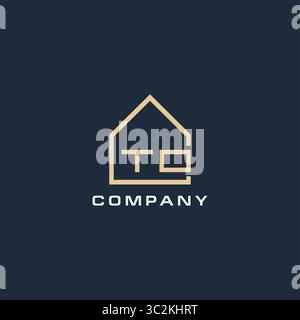 Lettre initiale AU logo immobilier avec des idées de conception de style de toit simple vecteur graphique graphique Illustration de Vecteur