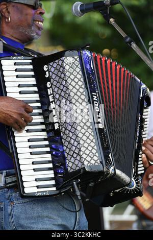 28 juin 2019 - Norfolk, Virginie, USA - La 30e cérémonie annuelle de Bayou Boggaloo apporte C.J. CHENIER à Norfolk (Virginie), le 28 juin 2019.Â©Jeff Moore (crédit Image : © Jeff Moore/Zuma sur le fil) Banque D'Images
