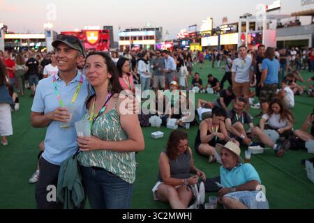 11 juillet 2019 - Lisbonne, Portugal - les festivaliers fréquentent le NOS vivants festival de musique 2019 à Lisbonne, Portugal, le 11 juillet 2019. Le NOS vivants music festival aura lieu du 11 juillet au 13 juillet 2019 avec la cure, Vampire Weekend et les Smashing Pumpkins comme têtes. (Crédit Image : © Pedro Fiuza/Zuma sur le fil) Banque D'Images