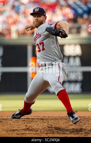 12 juillet 2019 : le lanceur Stephen Strasburg (37 ans) lance un pitch pendant le match MLB entre les Nationals de Washington et les Phillies de Philadelphie au Citizens Bank Park à Philadelphie, en Pennsylvanie. Christopher Szagola/CSM(image de crédit : &copy ; Chris Szagola/CSM via ZUMA Wire) Banque D'Images