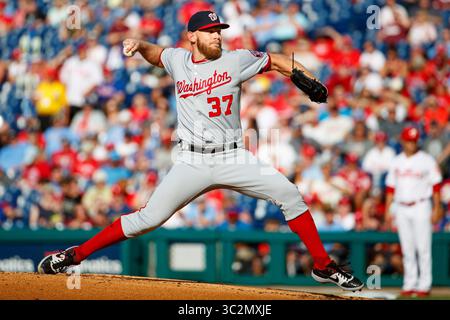 12 juillet 2019 : le lanceur Stephen Strasburg (37 ans) lance un pitch pendant le match MLB entre les Nationals de Washington et les Phillies de Philadelphie au Citizens Bank Park à Philadelphie, en Pennsylvanie. Christopher Szagola/CSM(image de crédit : &copy ; Chris Szagola/CSM via ZUMA Wire) Banque D'Images