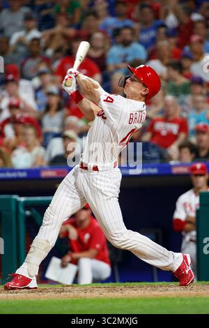 12 juillet 2019 : Rob Brantley des Philadelphia Phillies en action lors du match MLB entre les Nationals de Washington et les Philadelphia Phillies au Citizens Bank Park à Philadelphie, en Pennsylvanie. Christopher Szagola/CSM(image de crédit : &copy ; Chris Szagola/CSM via ZUMA Wire) Banque D'Images