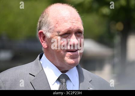 Maison Blanche juillet 25 2205 Tom Homan Border Czar parle ot reporters à la Maison Blanche crédit : Anna Wilding/AlamyLiveNews Banque D'Images